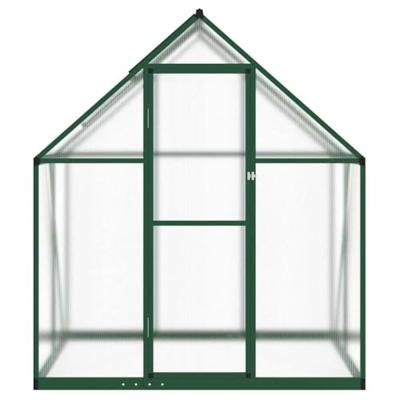 Tuinkas met basisframe 169x114x195 cm aluminium groen - thumbnail