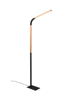 Trio Flexibele leeslampNorris zwart met hout - 445210132