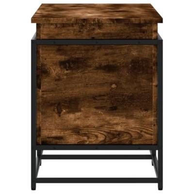 VidaXL Opbergbox met deksel 100x40x51,5 cm bewerkt hout gerookt eiken - thumbnail