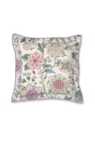 Pip Studio Pip Studio Viva Las Flores Square Cushion White 45x45 cm - thumbnail