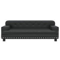 Hondenmand 90x53x30 cm kunstleer zwart - thumbnail