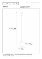 Lucide TRACK PRESTON Hanglamp - 1-fase Railsysteem / Railverlichting - 1xGU10 - Mat Goud / Messing (Uitbreiding) - thumbnail