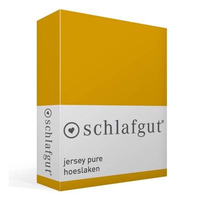 Schlafgut Schlafgut Pure Jersey Hoeslaken S - 90x190 - 100x220 196 Yellow Deep