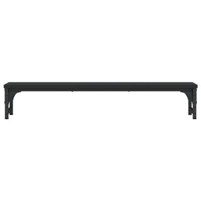 Monitorstandaard 85x23x15,5 cm bewerkt hout zwart - thumbnail