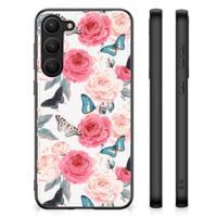 Samsung Galaxy S23 Plus Bloemen Hoesje Butterfly Roses - thumbnail