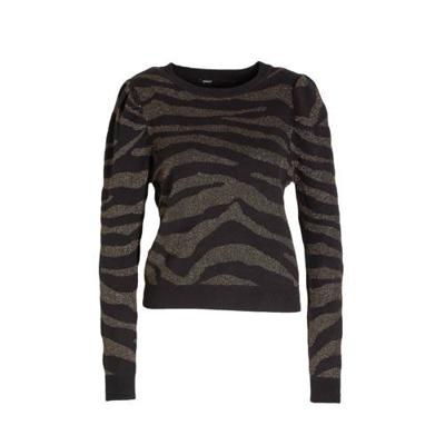 ONLY trui ONLCERIE met zebraprint zwart ONLY trui ONLCERIE met zebraprint zwart