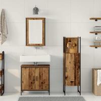 3-delige badkamermeubelset Oude Hout Gelaagd Hout - thumbnail