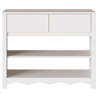 Wandtafel Drammen Wit 89,5 x 37 x 73 cm Massief grenenhout - thumbnail