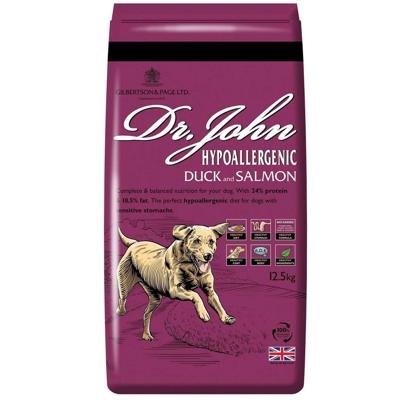 DR JOHN Hypoallergenic Duck with salmon - droog hondenvoer - 12,5kg