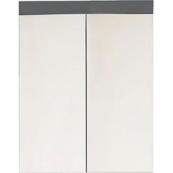 Mobile da bagno - TRENDTEAM - Amanda - 2 ante a specchio - Grigio - 60x17x77cm