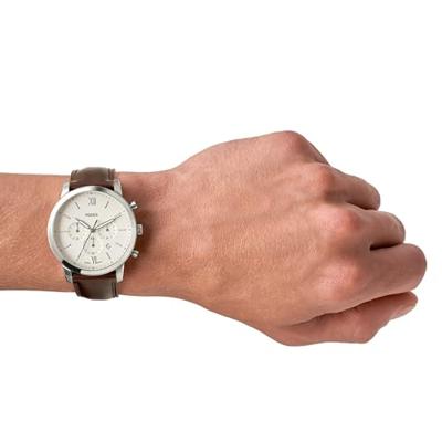 Fossil FS5380 Herenhorloge Neutra Chrono silver-brown