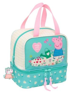 Lunchtrommel Peppa Pig Pretty flowers Geel Munt 20 x 20 x 15 cm