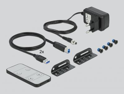 Delock 11482 DisplayPort-switch DisplayPort, HDMI Besturing, Muis, Toetsenbord, Afstandsbediening 3840 x 2160 Pixel - thumbnail
