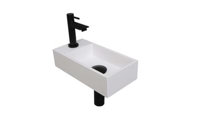 INK Versus Fonteinpack - Polystone - links fonteinkraan - designsifon - afvoerplug - incl bevestiging 1805126 INK Versus Fonteinpack - Polystone - links fonteinkraan - designsifon - afvoerplug - incl bevestiging 1805126