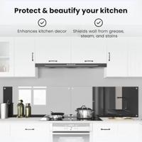 VidaXL Keuken spatscherm 2 pcs donkergrijs 110 x 50 cm gehard glas - thumbnail