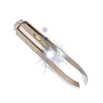 Pincet met LED Lampje - Inclusief Batterijen - Zilver