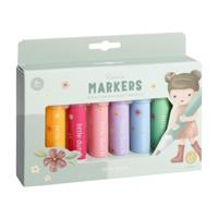 Little Dutch rosa viltstiften 8 stuks - thumbnail