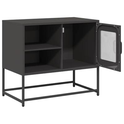 Tv-meubel 68x39x60,5 cm staal zwart