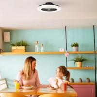 Brilliant Zwarte ventilatorBadria met RGB functie - G60040/06 - thumbnail