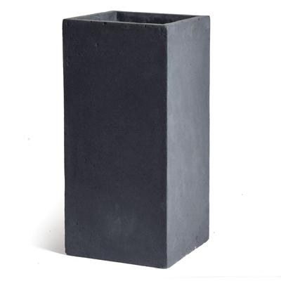 Mcollections plantenbak kubus clayfibre hoog 23x23x50 cm lood Mcollections plantenbak kubus clayfibre hoog 23x23x50 cm lood