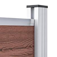 Schuttingpaneel 175x146 cm HKC bruin - thumbnail