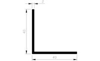 Hoekprofiel alu brute 40x40x2mm (5mtr) - thumbnail