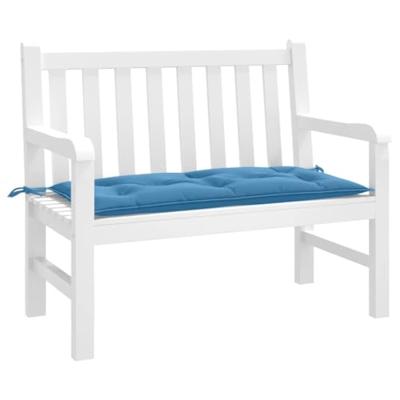 VidaXL Tuinbankkussen 100x50x7 cm stof gemêleerd blauw