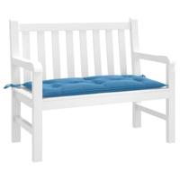 VidaXL Tuinbankkussen 100x50x7 cm stof gemêleerd blauw - thumbnail