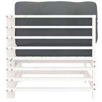 Hoekbank met kussens massief grenenhout - thumbnail