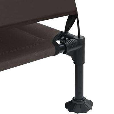VidaXL Verhoogd hondenbed bruin 127 x 81 x 108 cm stof en staal VidaXL Verhoogd hondenbed bruin 127 x 81 x 108 cm stof en staal