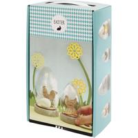 Creativ Company Stolpen met decoratie, h: 12+15,5 cm, 2 stuk/ 1 doos - thumbnail