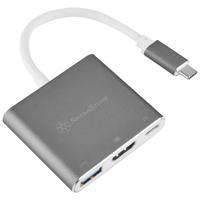SilverStone SST-EP08C - Adapter USB 3.1 Type C naar HDMI 4K/USB Type C/USB Type A, koolstofgrijs - thumbnail