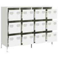 Dressoir 135x39x103,5 cm koudgewalst staal wit - thumbnail