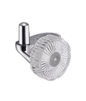 BH-7PR glijder voor wandhouder met pen voor handdouche, chroom van ABS, kunststof met pin voor douchestangen met 18 mm diameter geschikt voor standaard handdouches in combinatie met art. nr. 6 - thumbnail