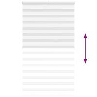 Zebra rolgordijn 125x200 cm stofbreedte 120,9cm polyester wit - thumbnail