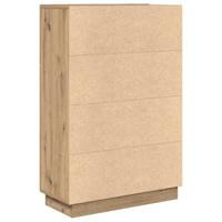 Bureau met plank artisanaal eikenkleurig 71,5 x 31,5 x 106,5 cm - thumbnail