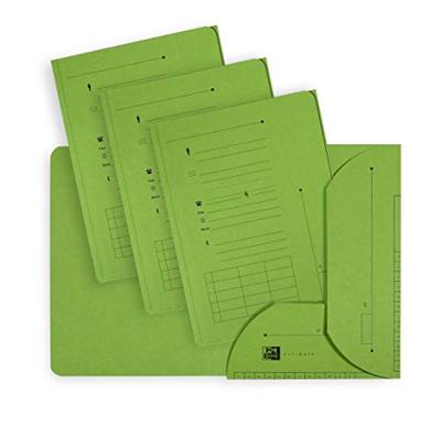 OXFORD Ultimate dossiermap, formaat A4, uit karton, met 2 kleppen, pak van 25 stuks, groen