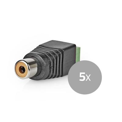 CCTV-Beveiligingsconnector | 5x | 2-aderig naar RCA Female