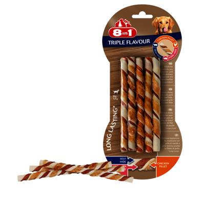 8in1 Triple Flavour sticks hondensnacks 3 verpakkingen 8in1 Triple Flavour sticks hondensnacks 3 verpakkingen