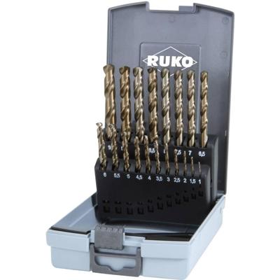 Borenset RUKO Snelstaal (HSS) 9 mm 10 mm 6 mm 3 mm 7 mm 5 mm 4 mm 2 mm 8 mm 1,5 mm 2,5 mm 3,5 mm 4,5 mm 5,5 mm 1 mm 8,5 mm 4,25