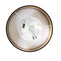 QAZQA Moderne plafondlamp zwart 40 cm met gouden binnenkant - Drum - thumbnail