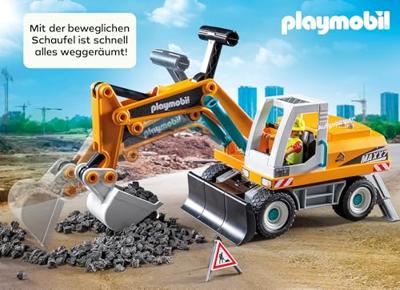PLAYMOBIL 71749 Mechanische graafmachine en arbeider - thumbnail