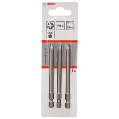 Bosch Accessoires Bit extra-hard PH 3, 89 mm 3st - 2607001537 - thumbnail