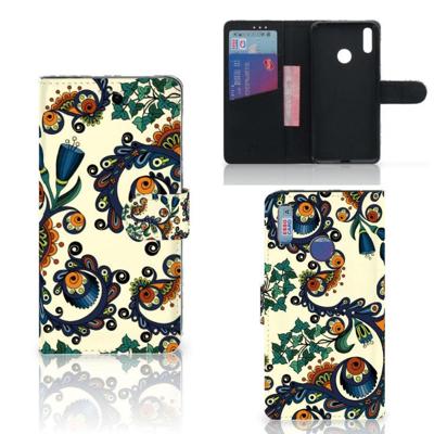 Wallet Case Huawei Y7 (2019) Barok Flower Wallet Case Huawei Y7 (2019) Barok Flower
