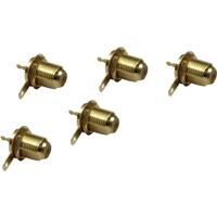 BKL Electronic 0403551 F-bus Voor inbouw, Verguld Aansluitingen: F-bus 5 stuk(s) - thumbnail