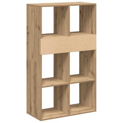 Boekenkast 66x31x112 cm bewerkt hout artisanaal eikenkleur