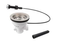 Kirchhoff Kunststof korfventiel bowdenkabel, 1 1/2" ET, RVS ventielbeker & zeef Ø114 mm, met 1" overloopaansluiting - 98835440 - thumbnail