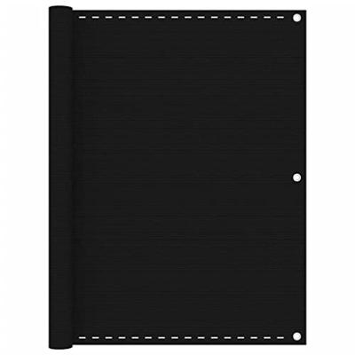 Balkonscherm 120x400 cm HDPE zwart