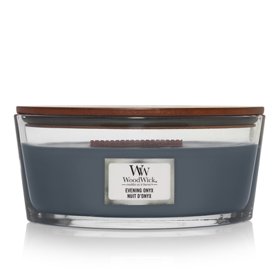 WoodWick ellipse candle evening onyx