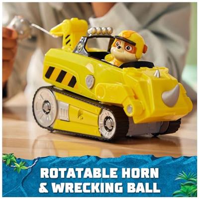 PAW Patrol Jungle Pups Rubble neushoornvoertuig met speelfiguur